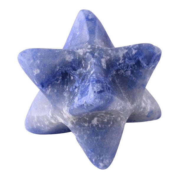 Blue Quartz Crystal Merkaba Star