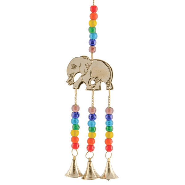 Hanging Elephant with Chakra Beads