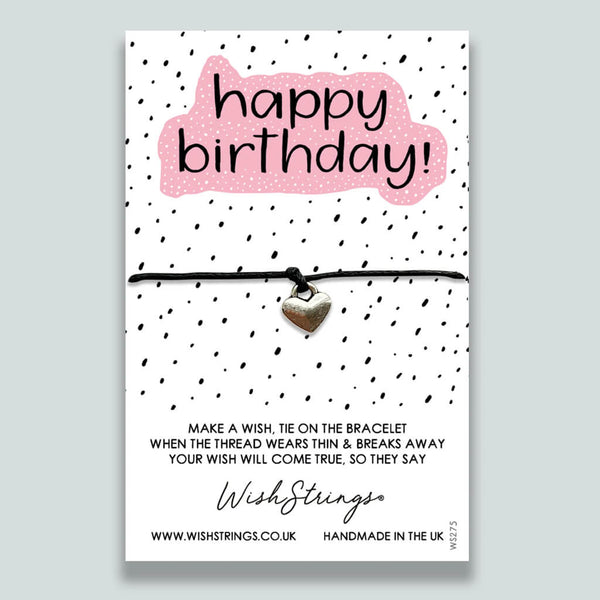 Happy Birthday - Pink WishStrings Bracelet