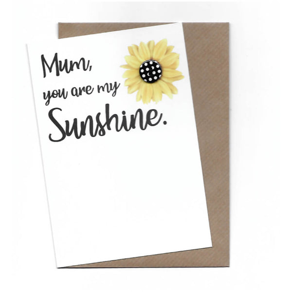 Hello Sweetie Mum Sunflower Greetings Card