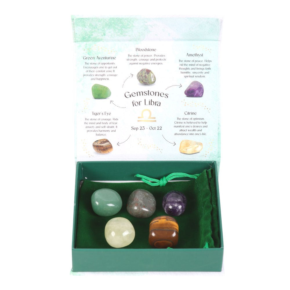 Libra Zodiac Crystal Gemstones Set Clouds