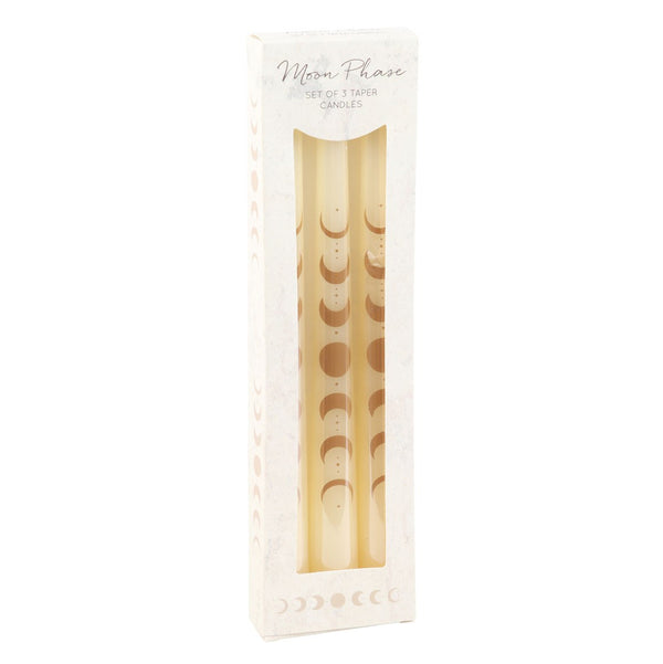 Moon Phase Set of 3 Taper Candles