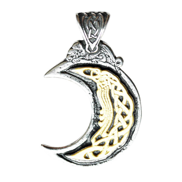 Nordic Lights Moon Pendant with Pouch