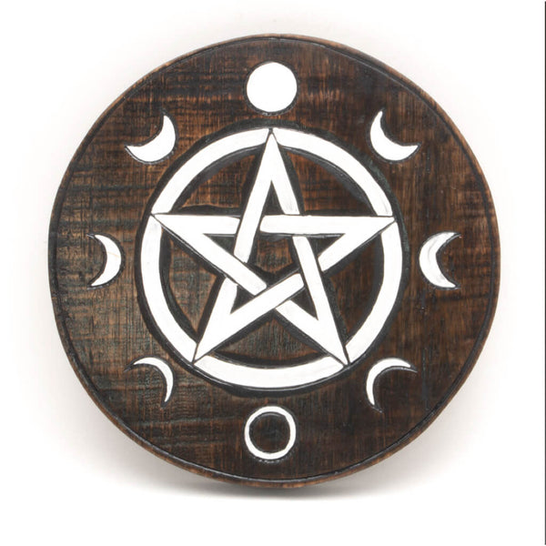 Pentacle Moon Phases Wall Plaque