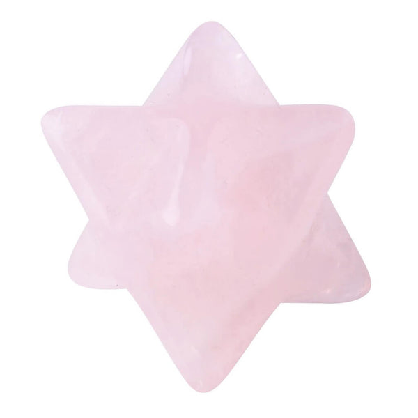 Rose Quartz Crystal Merkaba Star