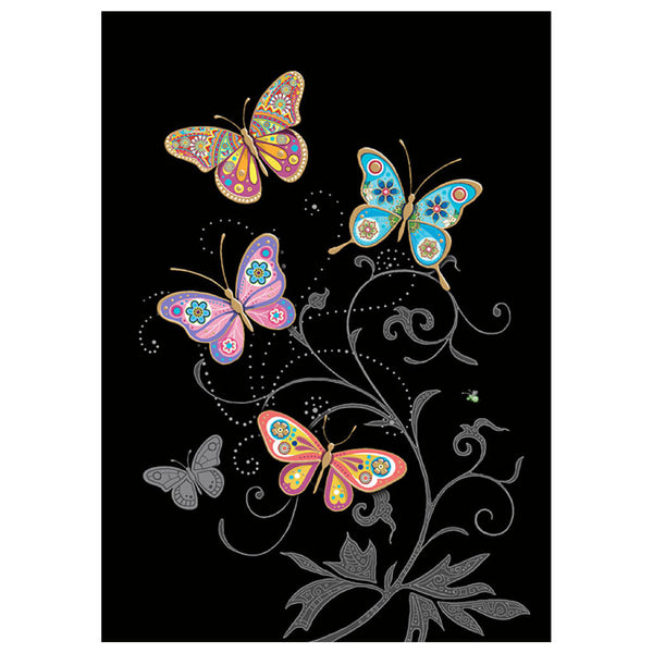 Bug Art Butterfly Display Greetings Card