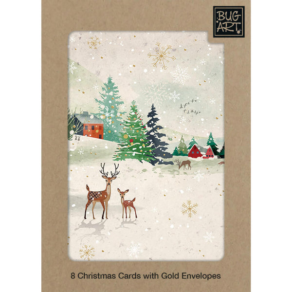 Bug Art Deerscape Christmas Card