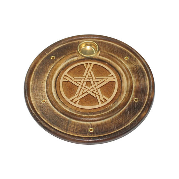 Round Incense Stick & Cone Holder Pentacle