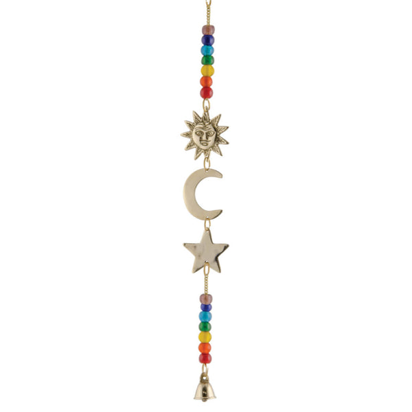 Hanging Sun, Moon & Star With Chakra Beads