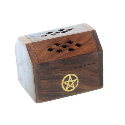 Mini Box Incense Cone Burner - Pentagram