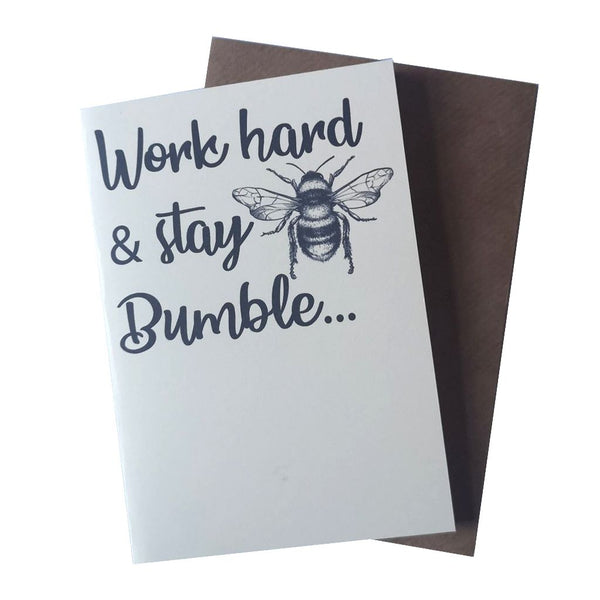 Hello Sweetie Word Hard & Stay Bumble Greetings Card