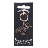 Folk Raven Halloween Enamel Keyring