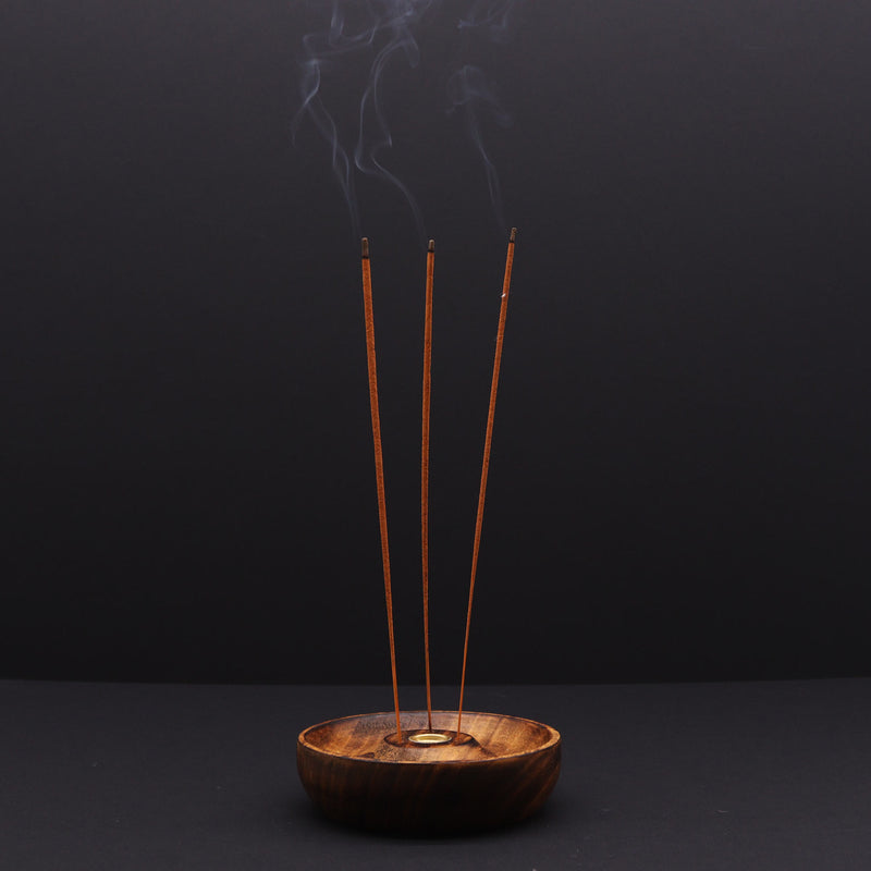 Wooden Hamsa Incense Stick & Cone Burner Disc