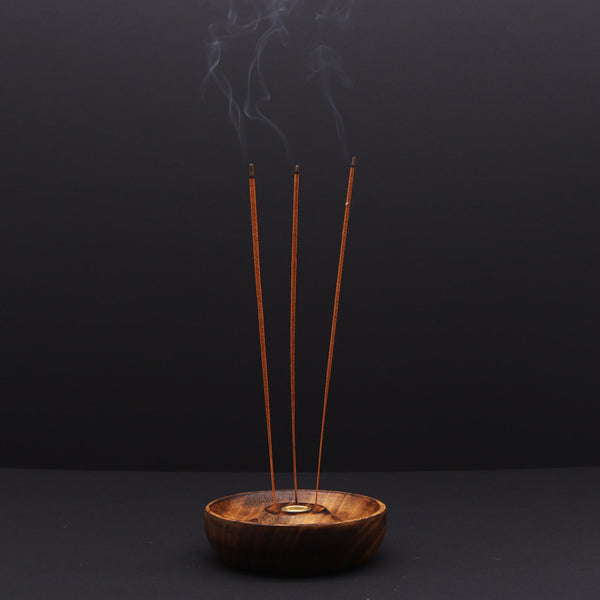 Wooden Incense Stick & Cone Burner Disc