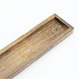 Zodiac Wooden Incense Holder & Crystal Tray