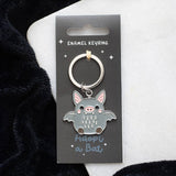Adopt a Bat Halloween Enamel Keyring