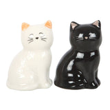 White Or Black Lucky Cat Ceramic Figure in MatchBox