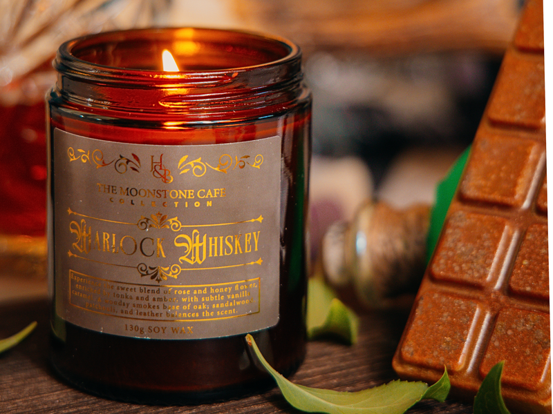 Warlock Whiskey Scented Soy Candle Jar
