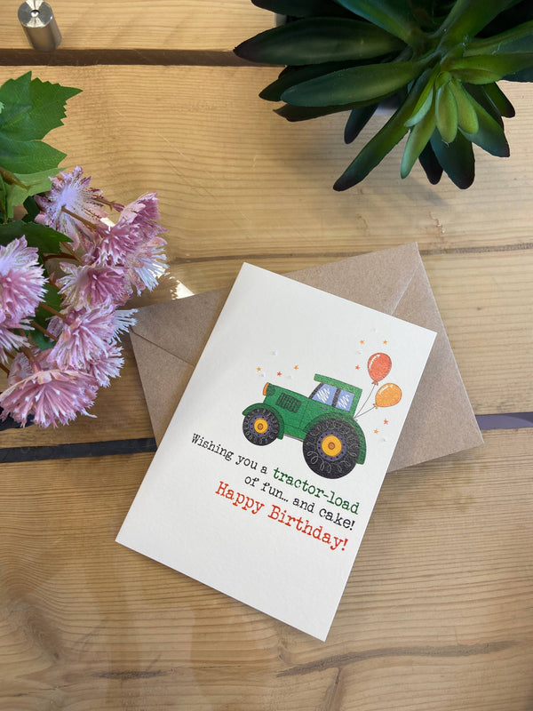 Tractor Load of Fun Greeting Card