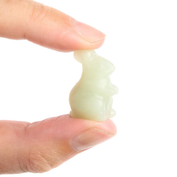 New Jade Mini Rabbit Carving