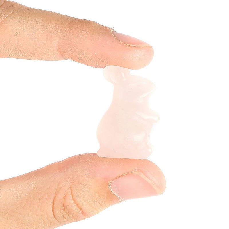 Rose Quartz Mini Rabbit Carving