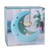 Pastel Blue Crescent Moon Hanging Oil Burner