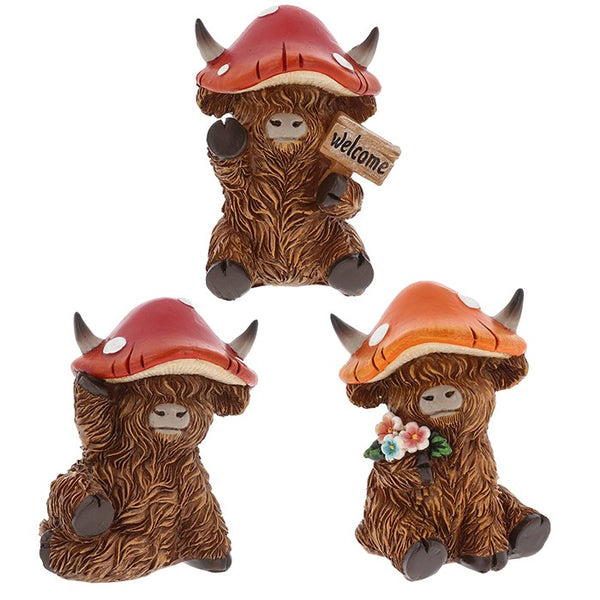 Moo-Shroom Hat Highland Cows / Coos Sitting