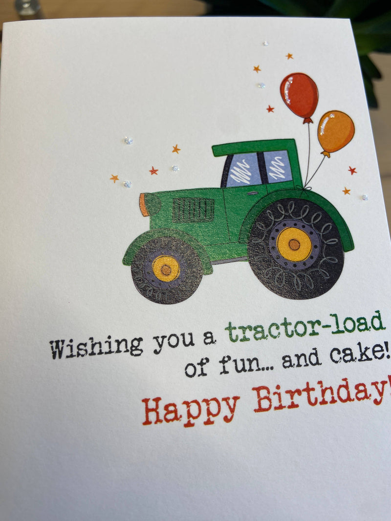 Tractor Load of Fun Greeting Card