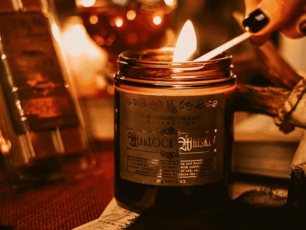 Warlock Whiskey Scented Soy Candle Jar