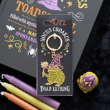 Hocus Croakus Magic Toad Halloween Keyring