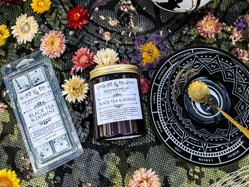 Black Tea & Jasmine Scented Soy Candle Jar