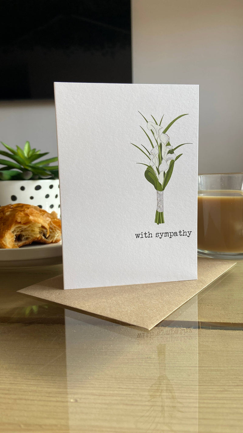 With Sympathy Lilies Greeting Card