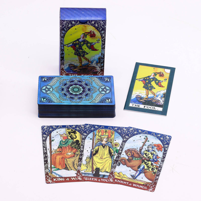 Mandala Tarot Card Set With Blue Foil & Booklet