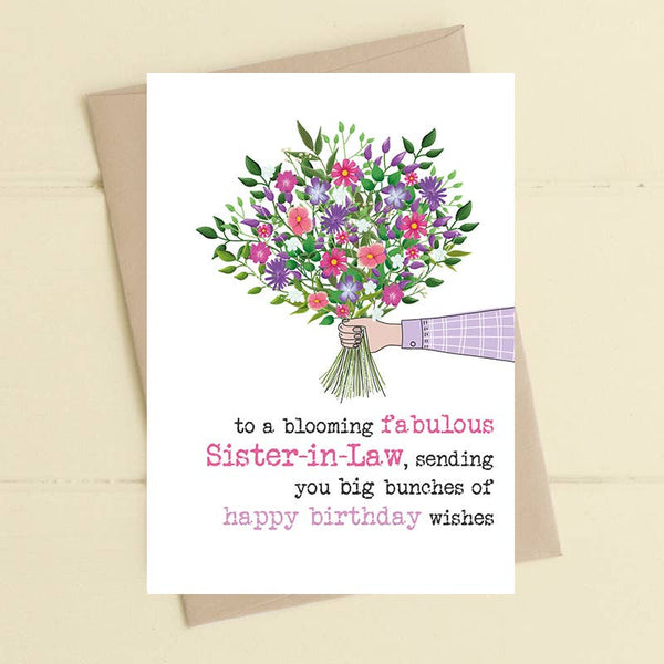 Blooming Fabulous Sister-In-Law Greeting Card