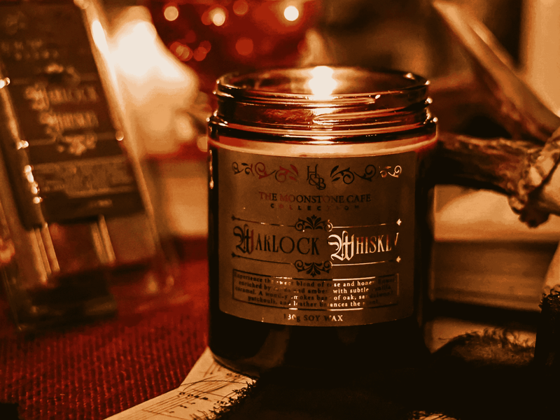 Warlock Whiskey Scented Soy Candle Jar