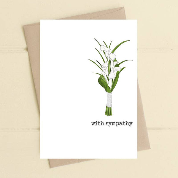 With Sympathy Lilies Greeting Card