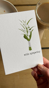 With Sympathy Lilies Greeting Card