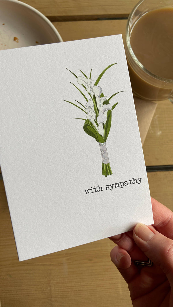 With Sympathy Lilies Greeting Card