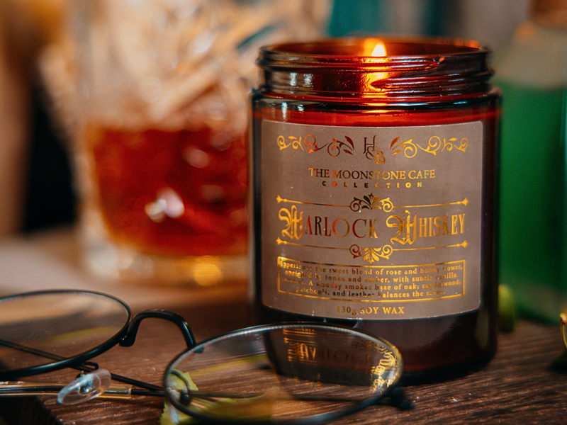Warlock Whiskey Scented Soy Candle Jar
