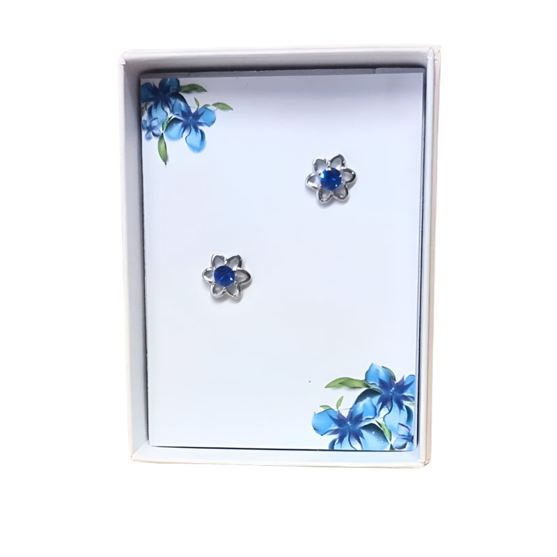 Turquoise Flower Stud Earrings