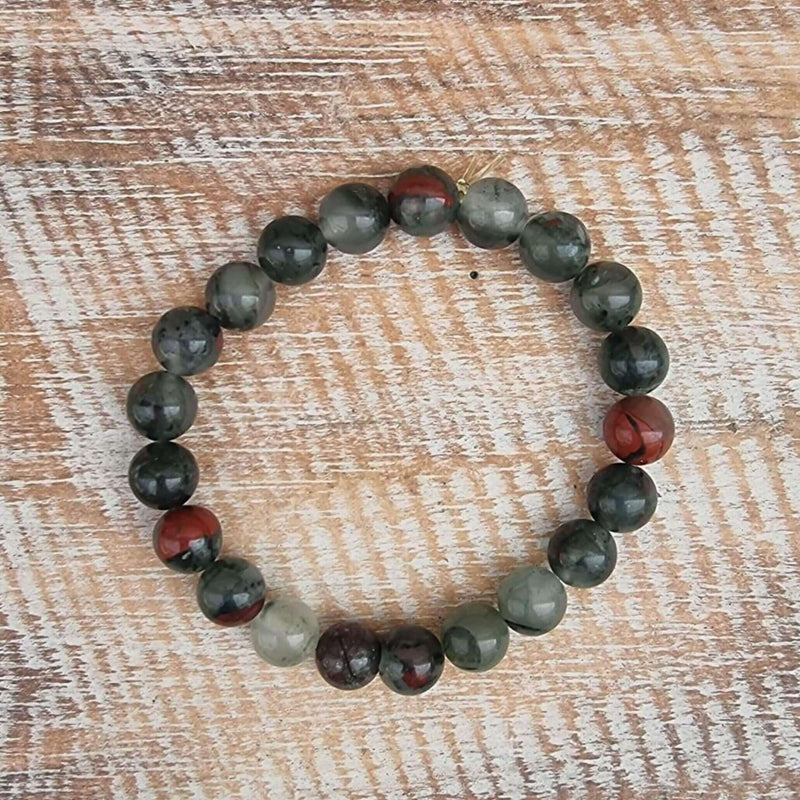 Bloodstone Bead Bracelet