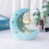 Pastel Blue Crescent Moon Hanging Oil Burner