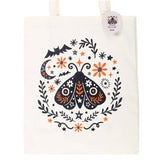 Folk Moth Print Halloween Tote Bag