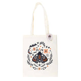 Folk Moth Print Halloween Tote Bag