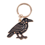 Folk Raven Halloween Enamel Keyring