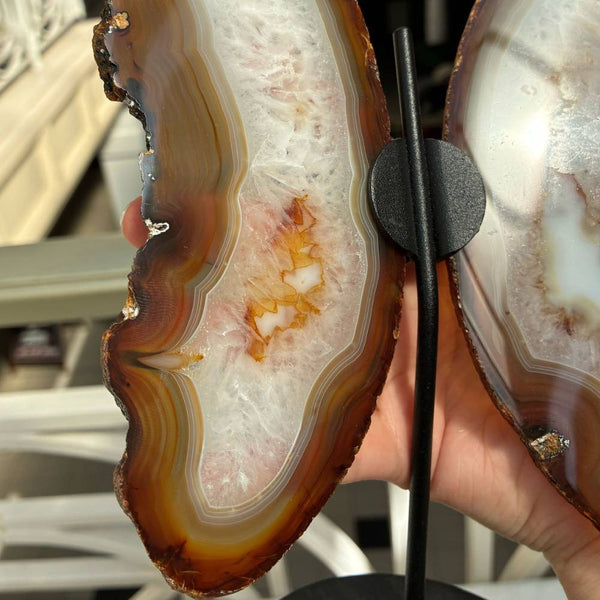Agate Butterfly 22cm on Stand
