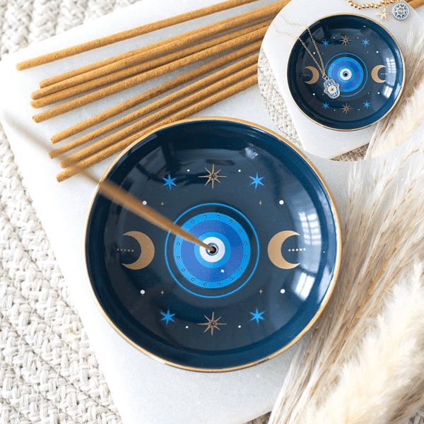 Blue All Seeing Eye Incense Holder