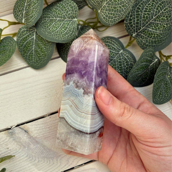 Amethyst Agate Polished Standing Point 105mm