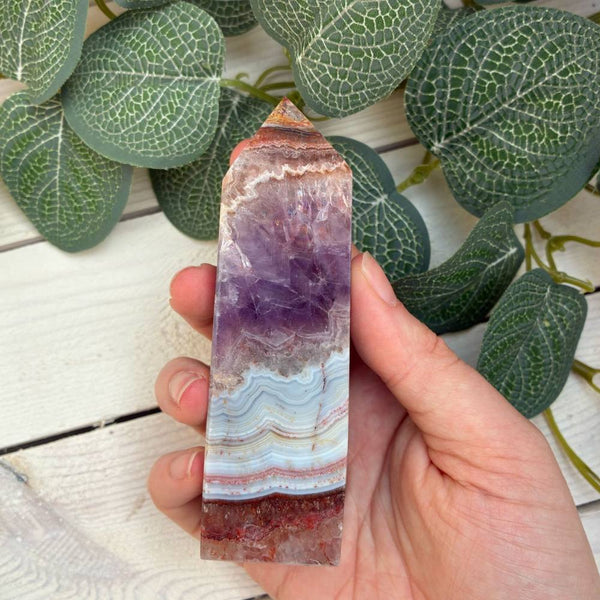 Amethyst Agate Polished Standing Point 109mm
