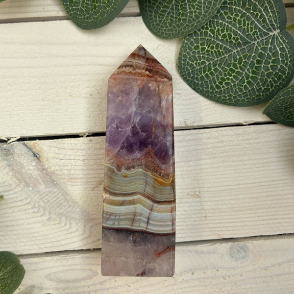 Amethyst Agate Polished Standing Point 110mm